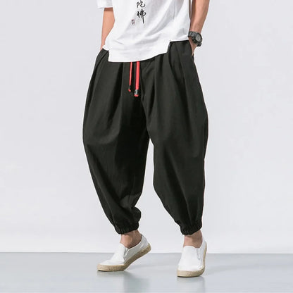 Pantalones anchos de tela fina