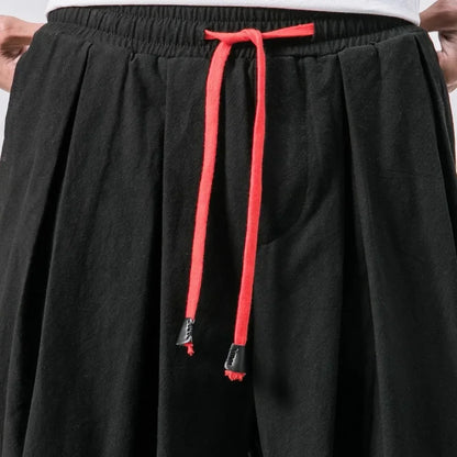 Pantalones anchos de tela fina