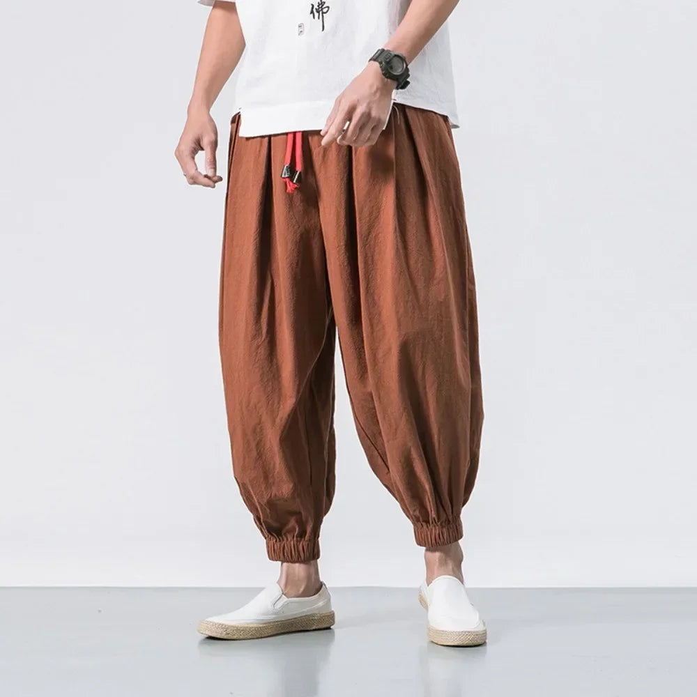 Pantalones anchos de tela fina